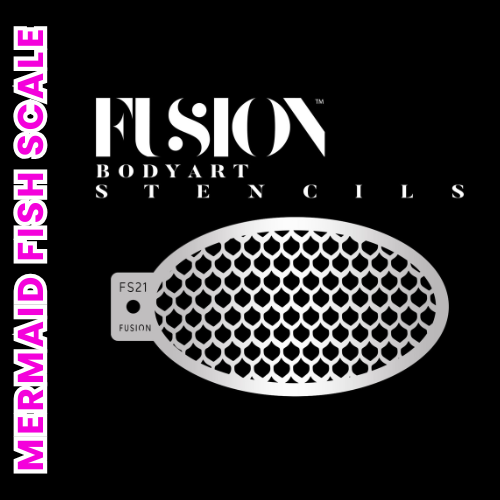 Fusion Face Paint Stencil - Mermaid Fish Scales - FS21