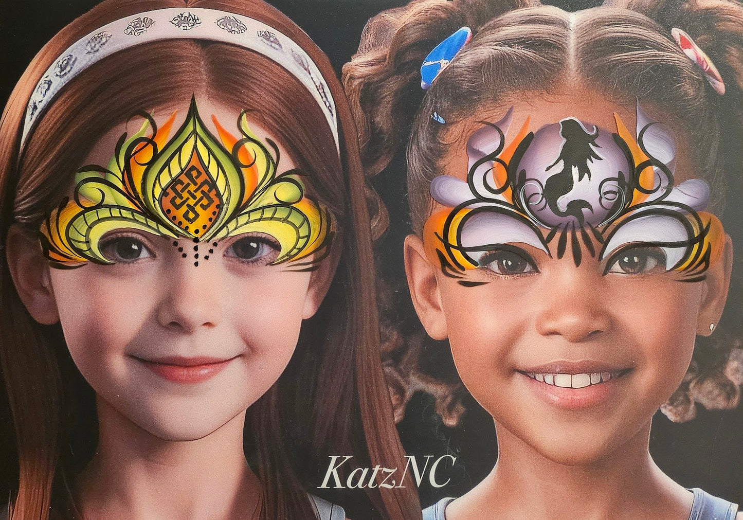 FUN FACES BY KatzNC - Girl/Girl - Face Painting Practice Boards