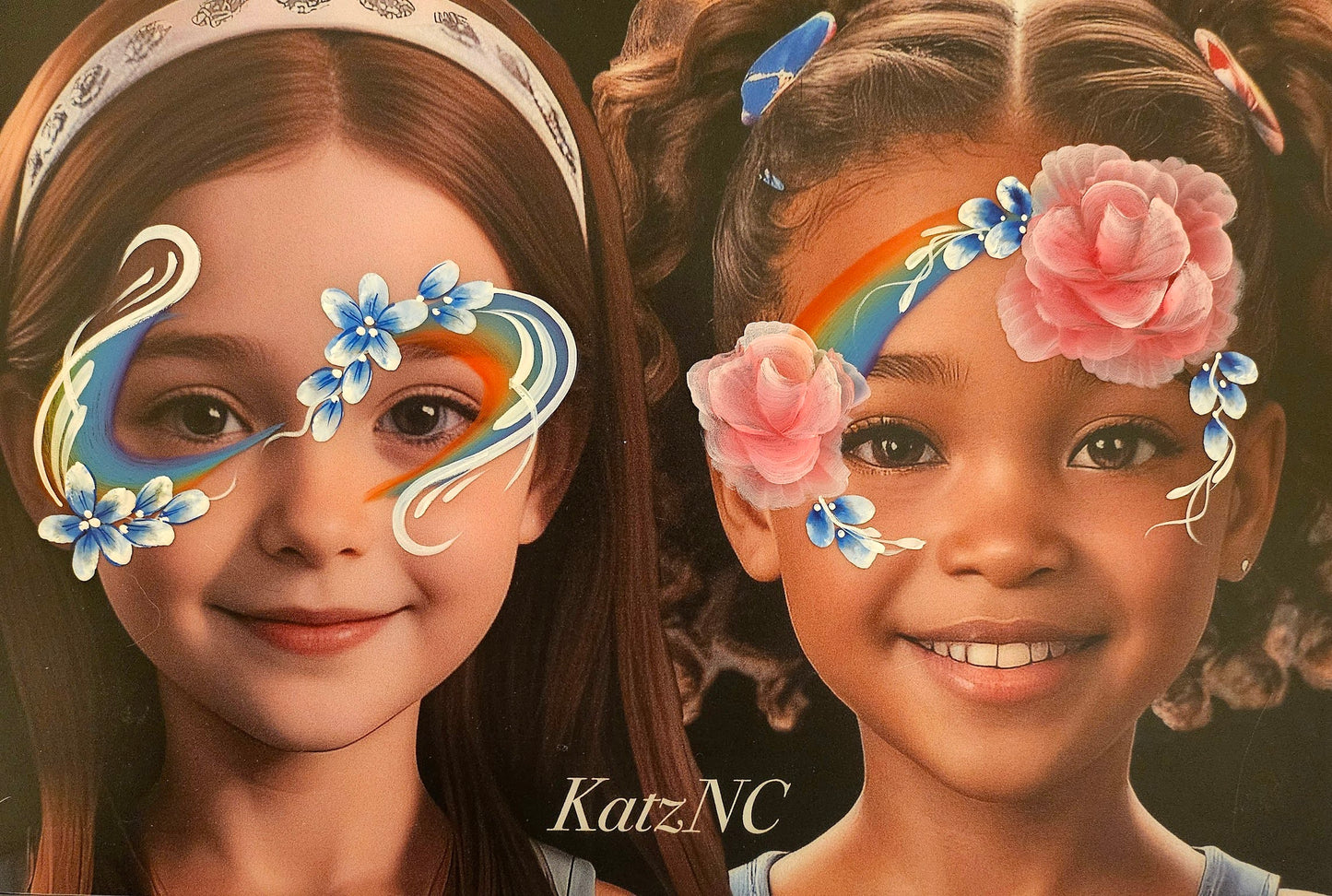 FUN FACES BY KatzNC - Girl/Girl - Face Painting Practice Boards