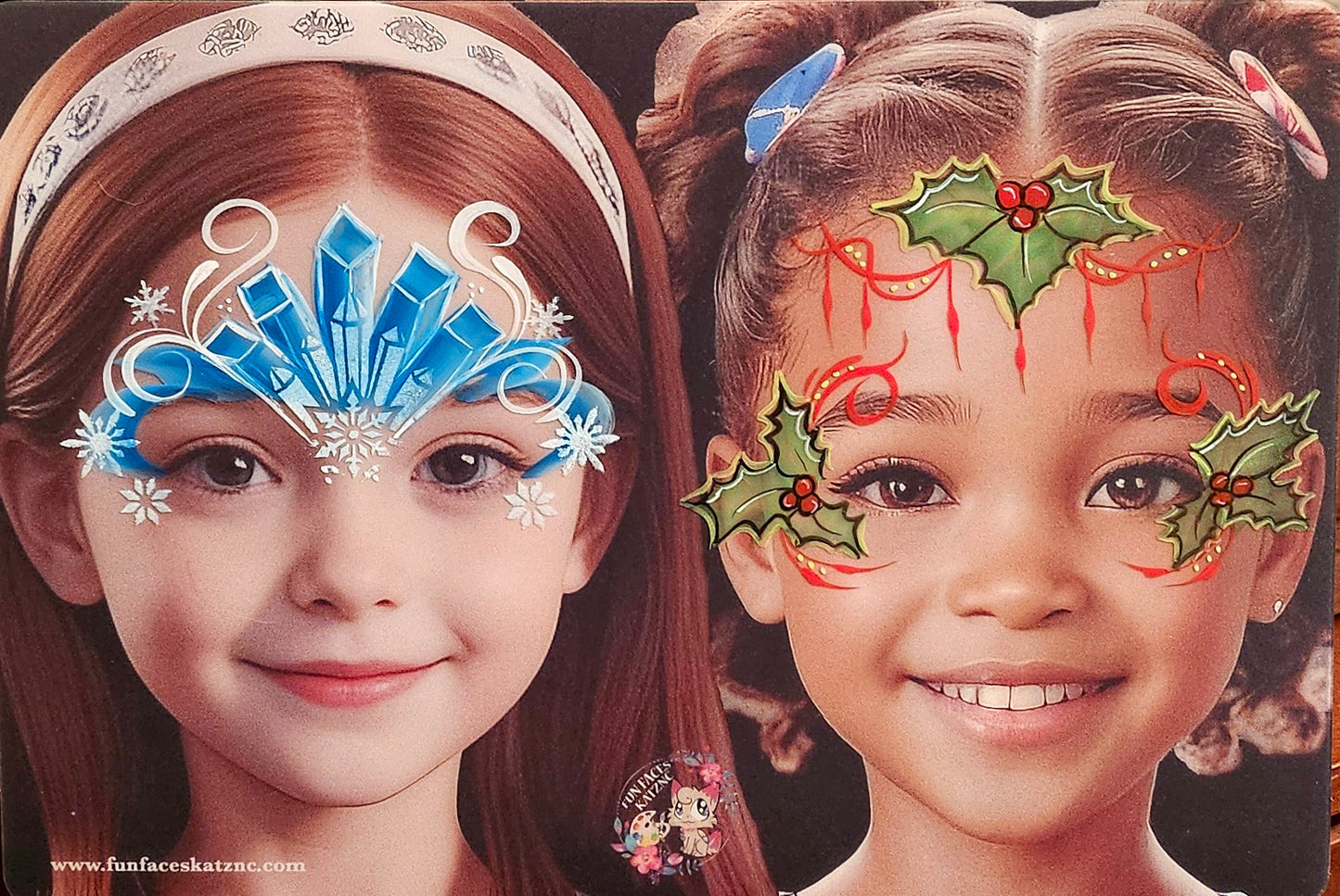 FUN FACES BY KatzNC - Girl/Girl - Face Painting Practice Boards