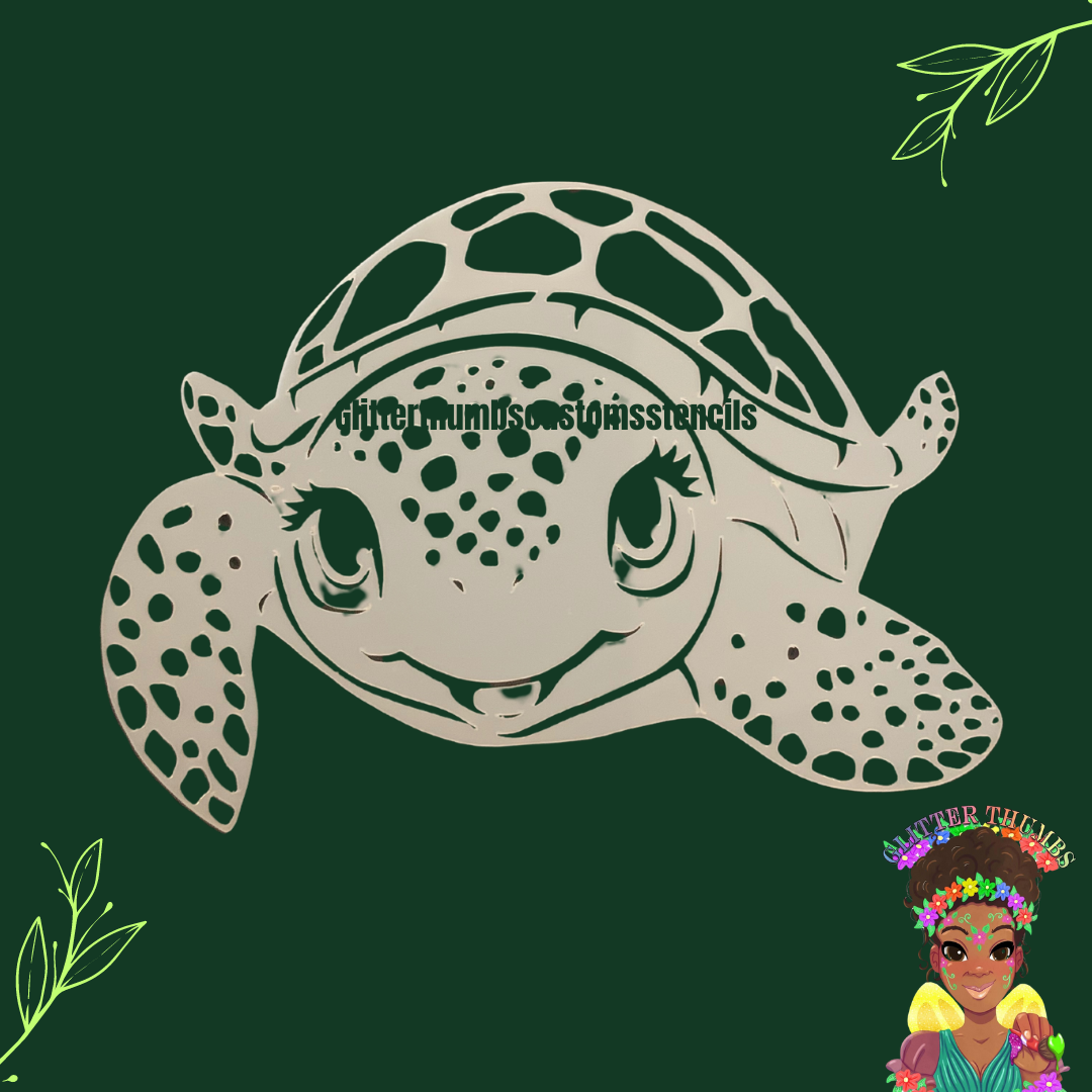 Glitterthumbs Customs Airbrush Stencil - Turtle