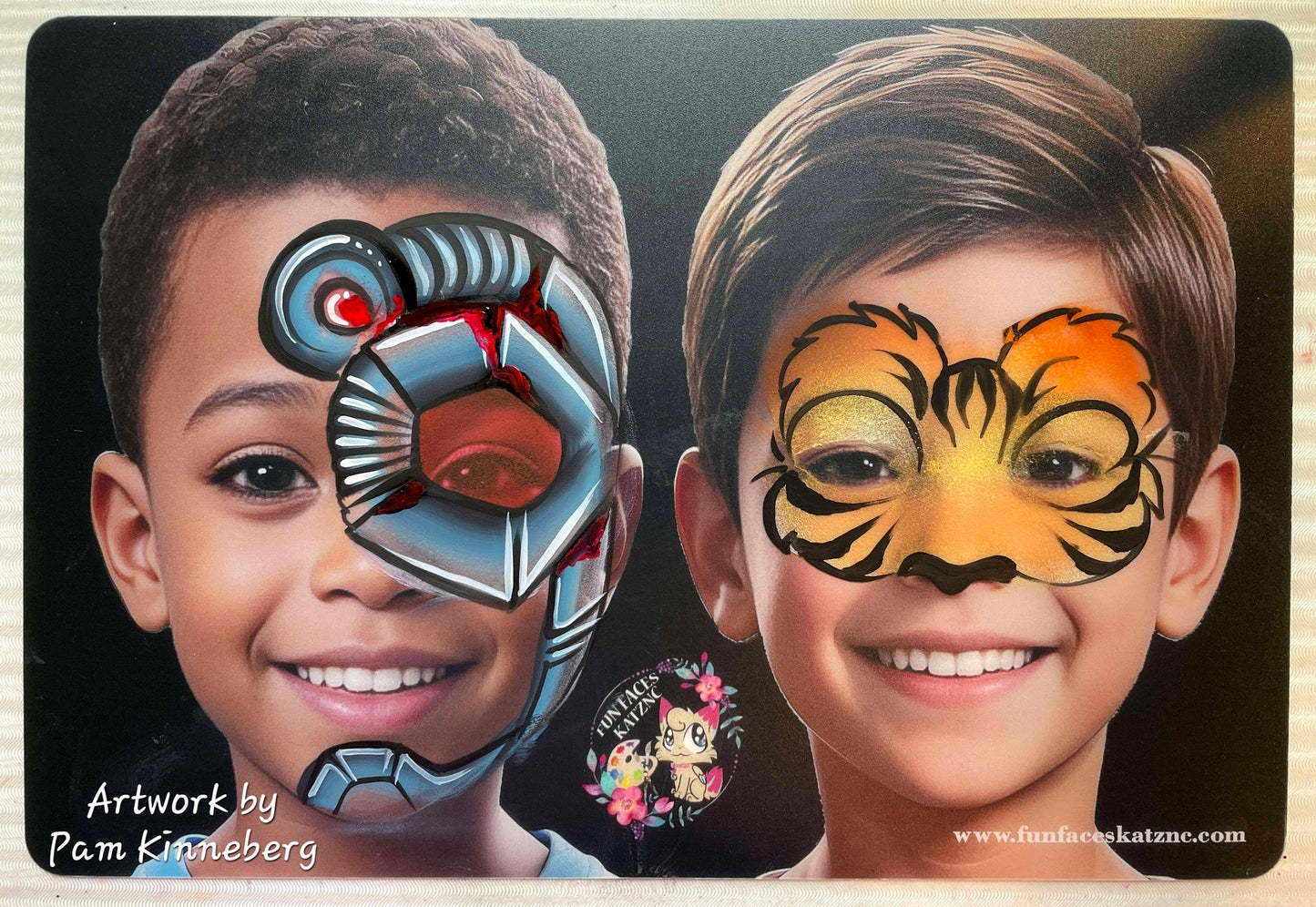 FUN FACES BY KatzNC - Boy/Boy - Face Painting Practice Boards