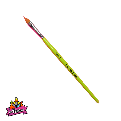 The Paint Hub WI Lime Collection Professional Face Paint Brush - Flora 2