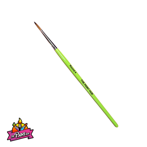 The Paint Hub WI Lime Collection Professional Face Paint Brush - Round #4