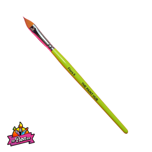 The Paint Hub WI Lime Collection Professional Face Paint Brush - Flora 6