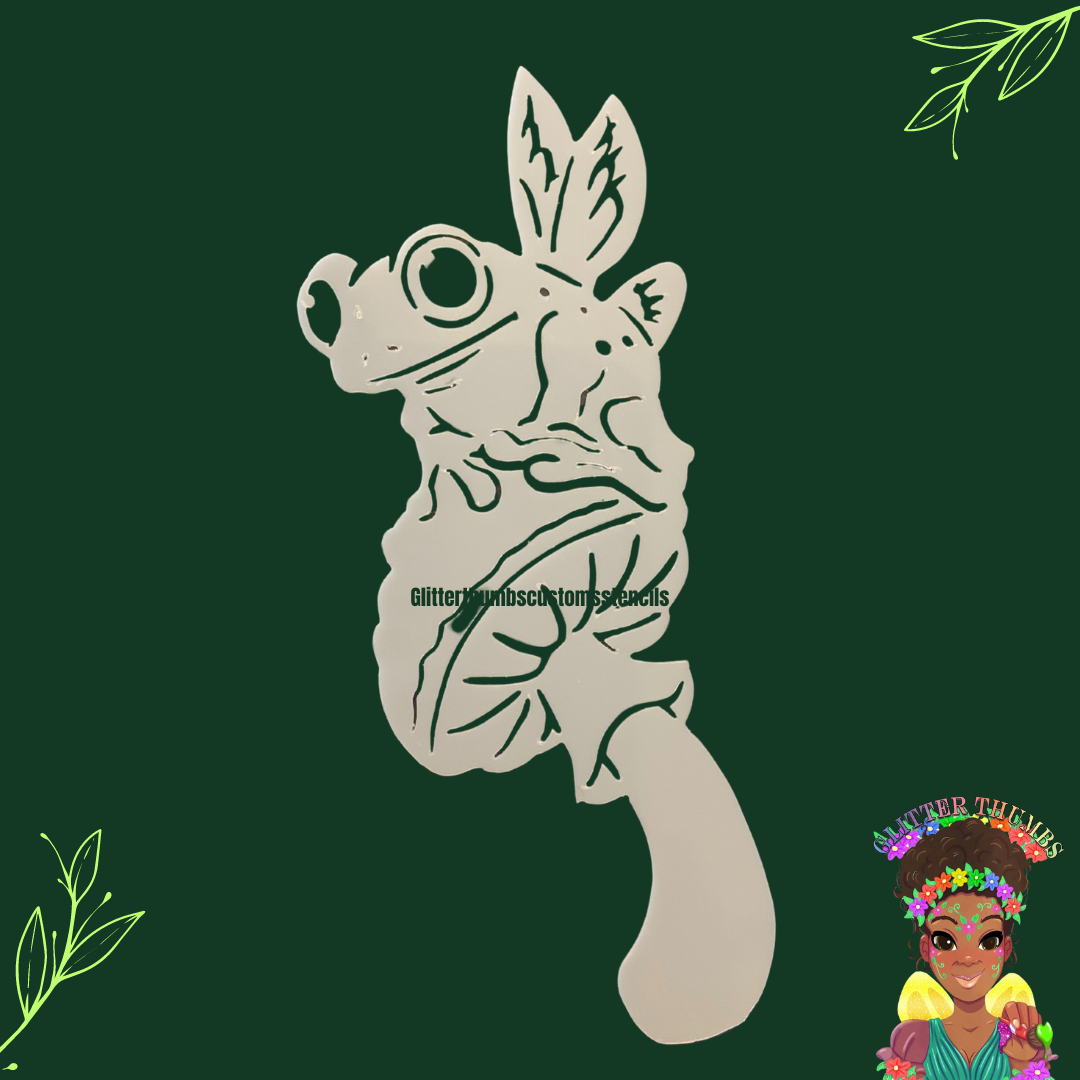 Glitterthumbs Customs Airbrush Stencil - Fairy Frog