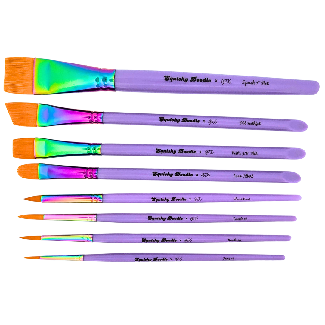 GTX Squishy Doodle x GTX 8 pc Face Painting Brush Set