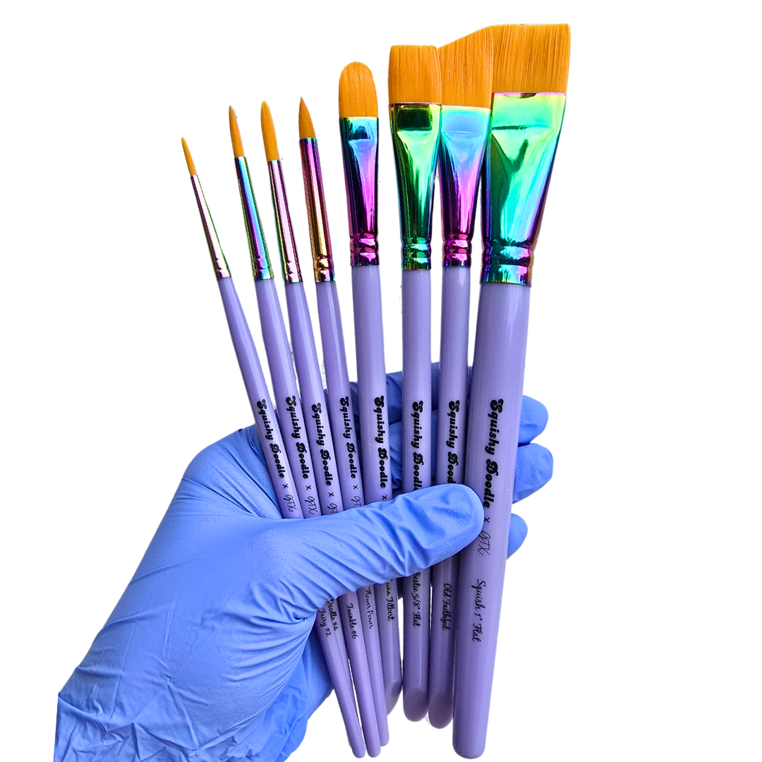 GTX Squishy Doodle x GTX 8 pc Face Painting Brush Set