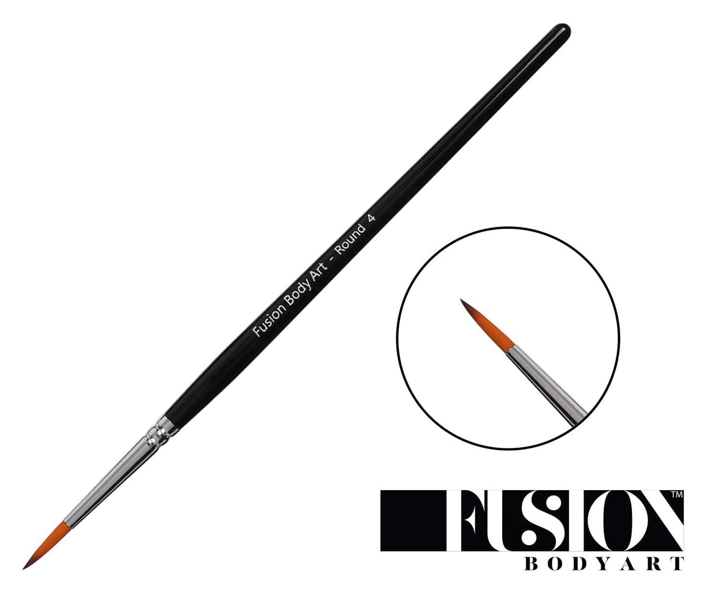 Fusion Body Art Professional Face Paint Brush Round 4