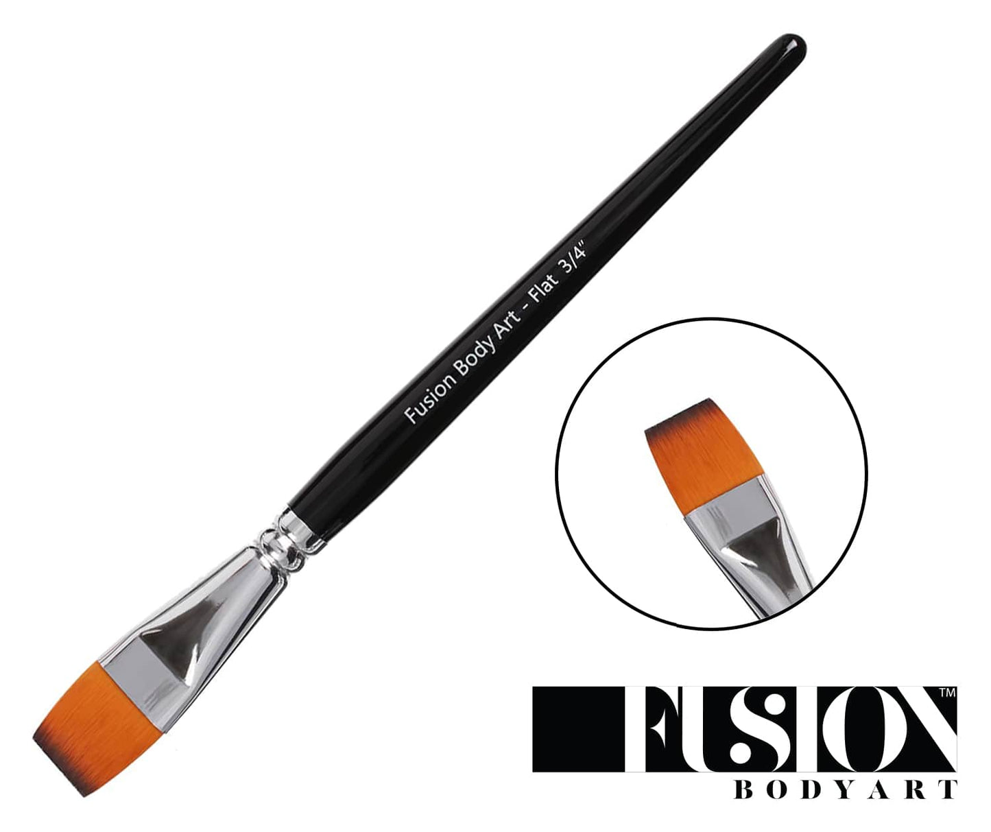 Fusion Body Art Professional Face Paint Brush 3/4 inch Flat