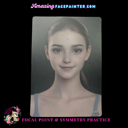 FUN FACES BY KatzNC - Focal Point Symmetry Girl - Face Painting Practice Boards