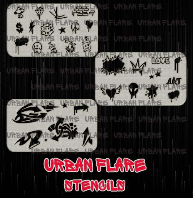 Urban Flare Stencils by Tamina Muhammad - Elements