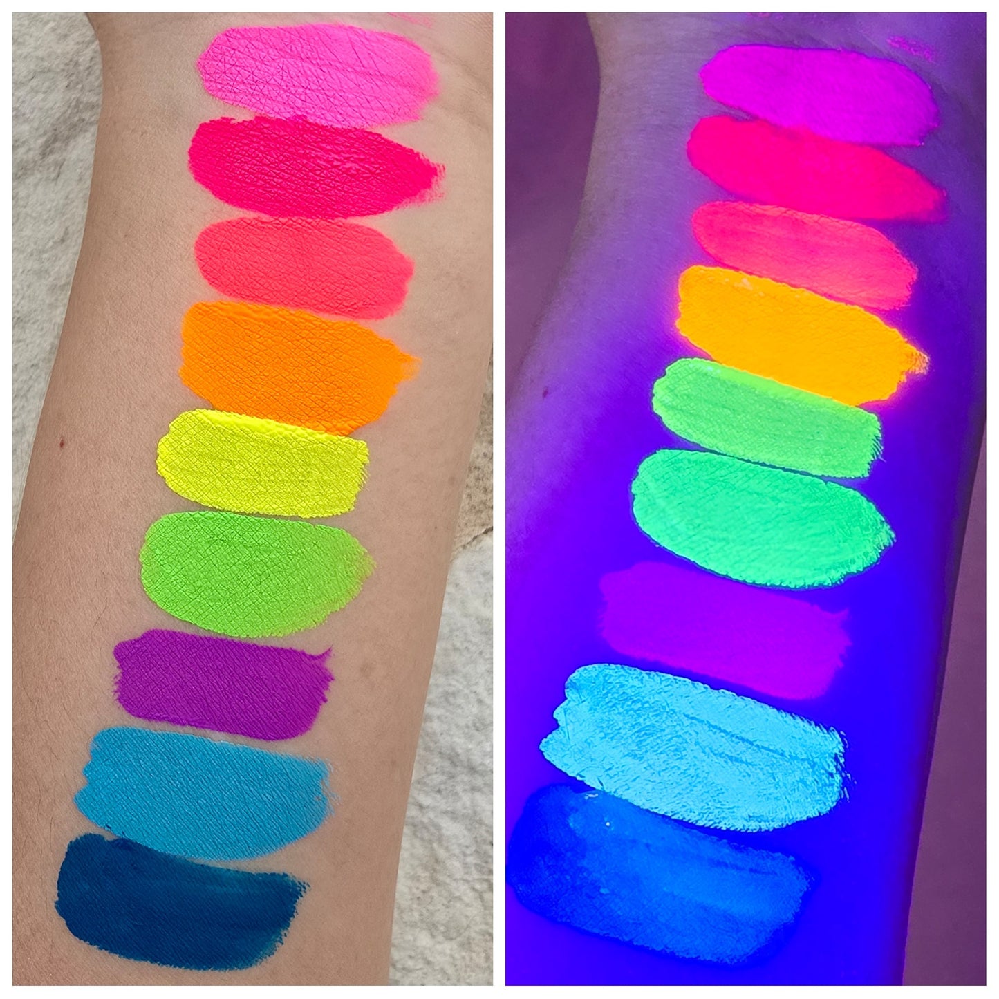 GTX Water Resistant Neon Cream Face Paint Kit