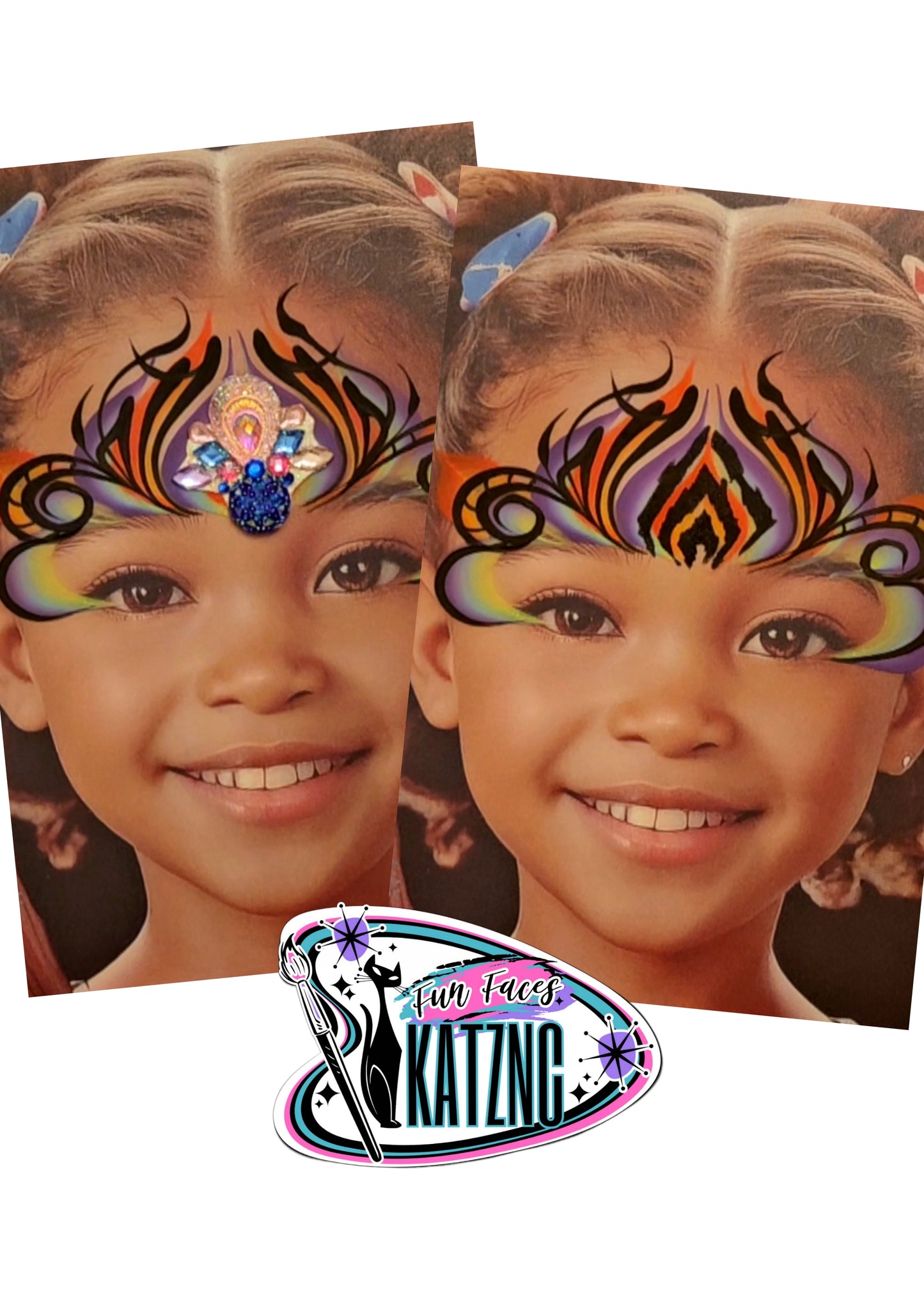 FUN FACES BY KatzNC - Girl/Girl - Face Painting Practice Boards
