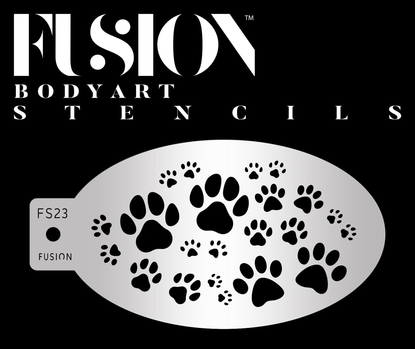 Fusion Face Paint Stencil - Prowling Paw Print - FS23