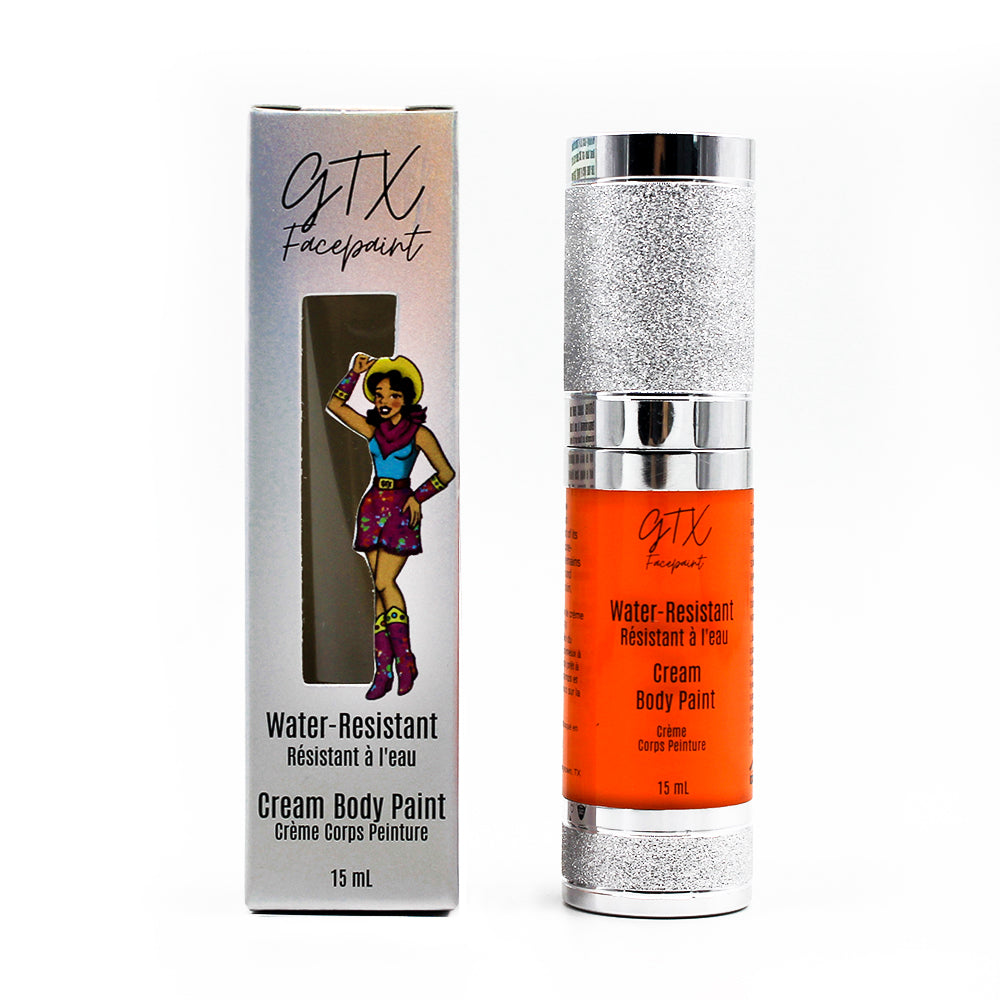 GTX Water Resistant Neon Cream Face Paint - TANGELO- Orange