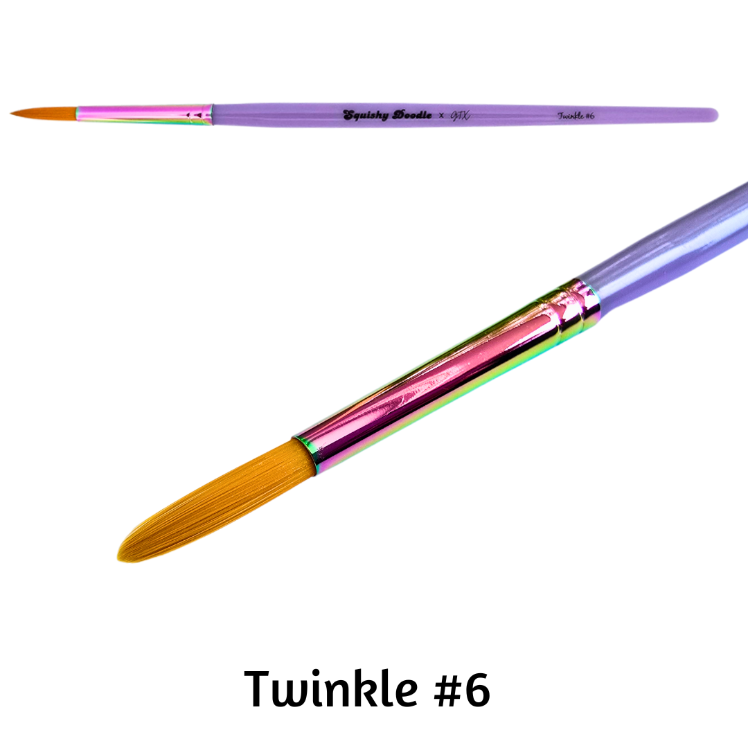 GTX Squishy Doodle x GTX - TWINKLE - #6 Round Face Painting Brush