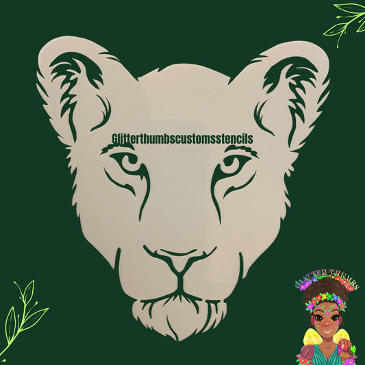 Glitterthumbs Customs Airbrush Stencil Lioness