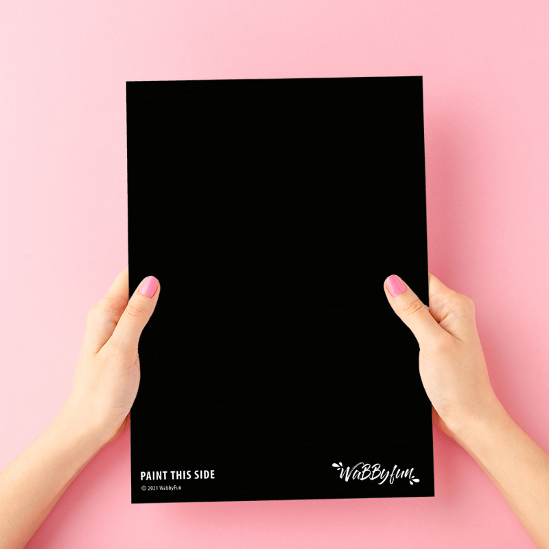Wabbyfun Face Painting Practice Board - BLACK BLANK