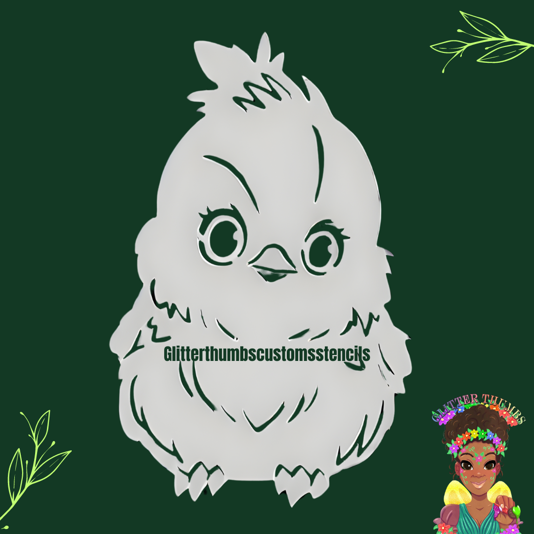 Glitterthumbs Customs Airbrush Stencil - Bird