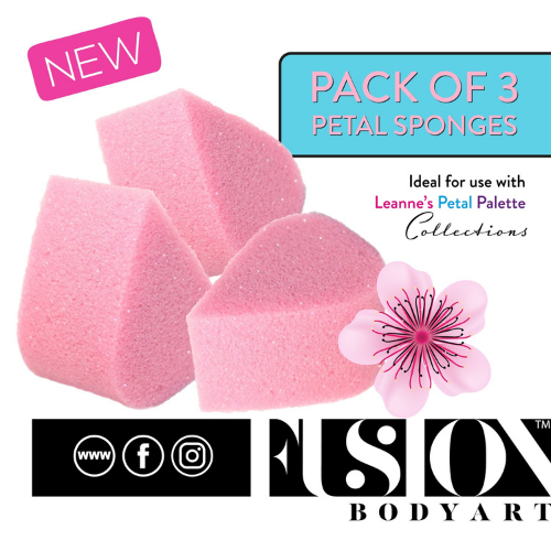 Fusion Body Art 3 pc Pink Petal Sponges