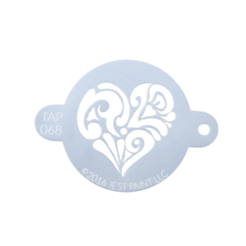 TAP Face Paint Stencil - Ornate Heart - 068