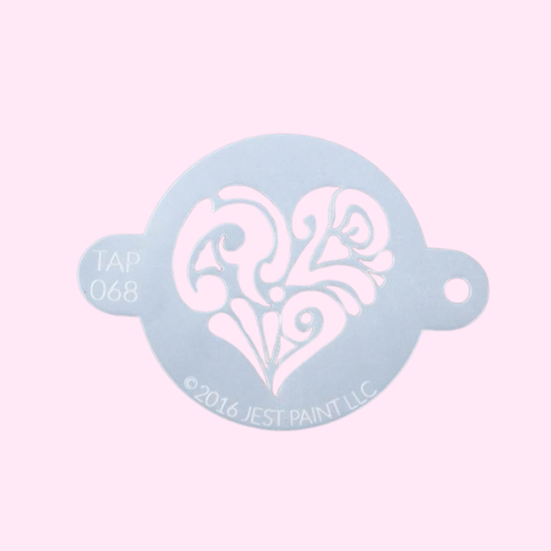 TAP Face Paint Stencil - Ornate Heart - 068