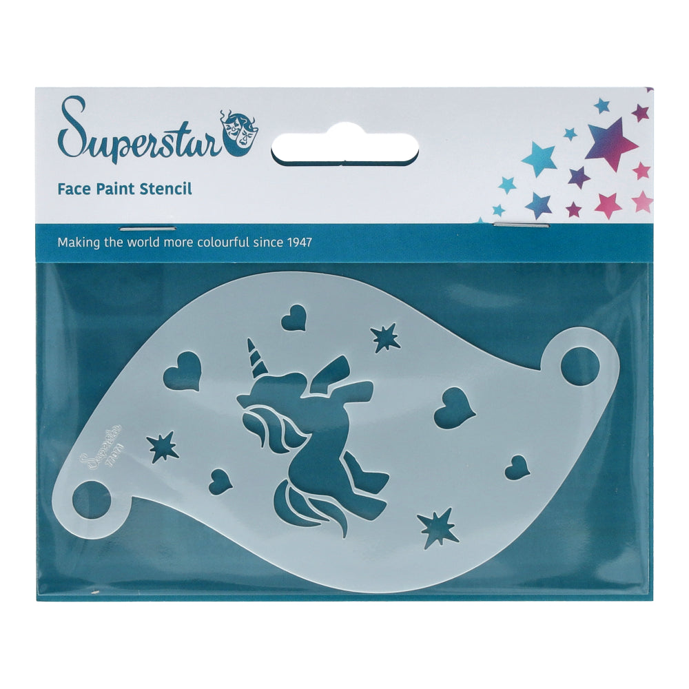 Superstar Charming Unicorn Face Paint Stencil 77071