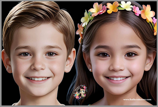 FUN FACES BY KatzNC - Boy/Girl - Face Painting Practice Boards
