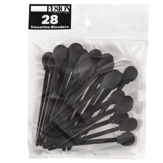 Fusion Body Art 28 pc Black Washable Smoothie Blenders