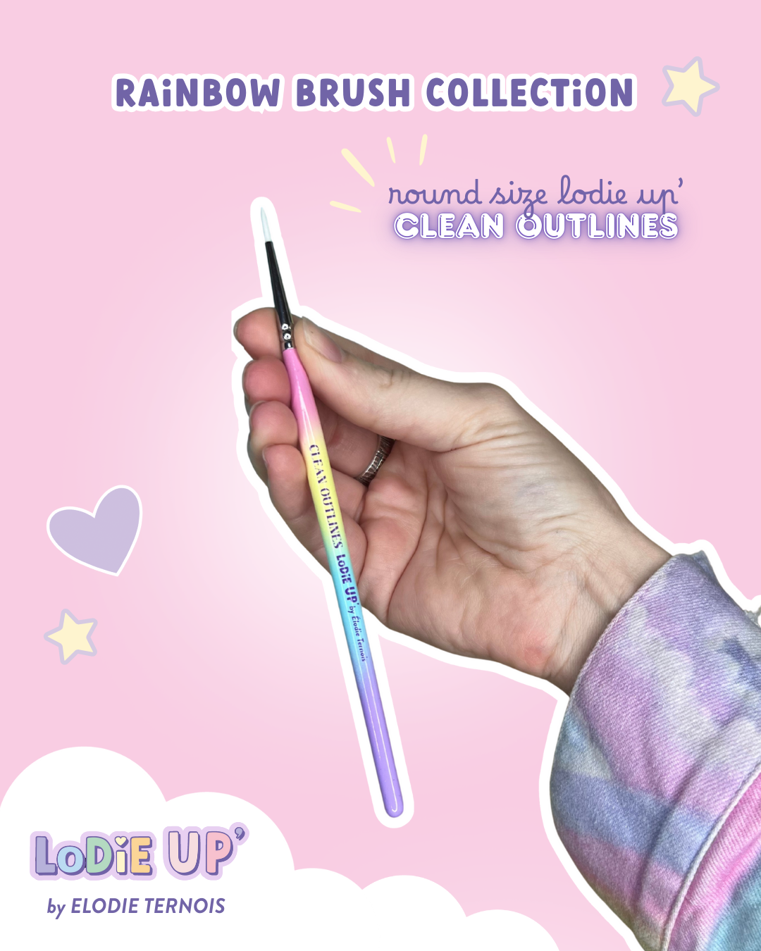 Lodie Up Brush Collection - Clean Outlines - 2/0 Round Detail Face Paint Brush