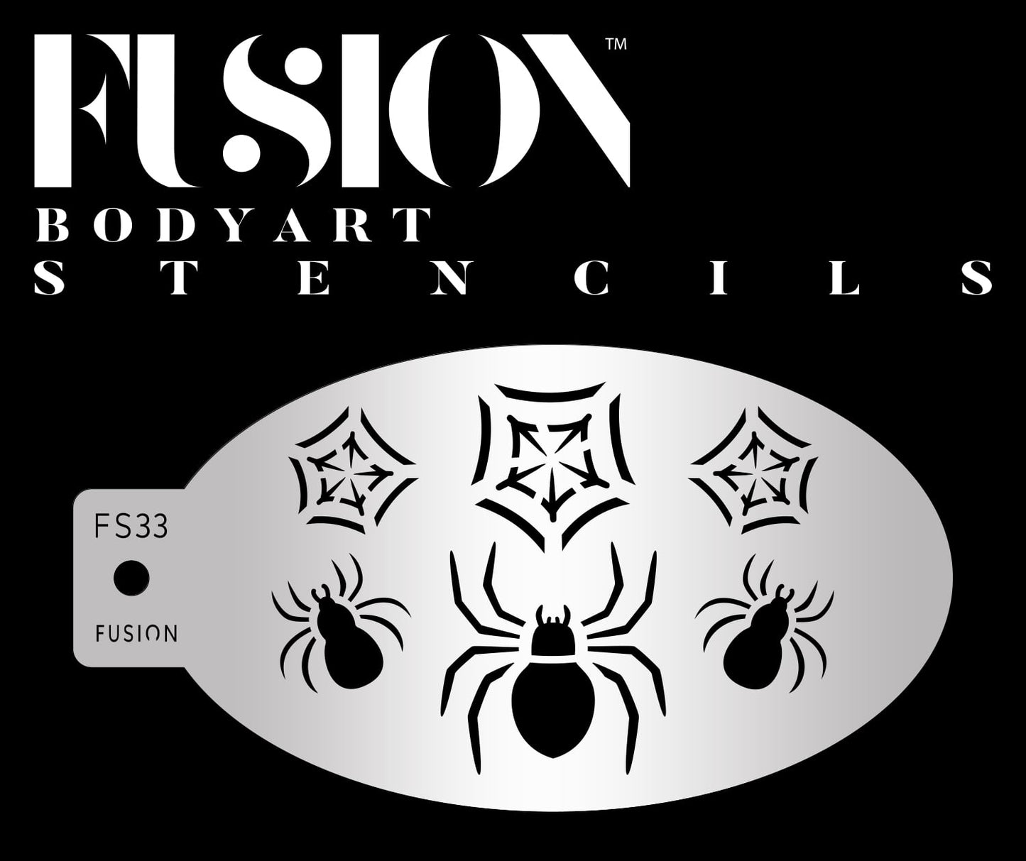 Fusion Face Paint Stencil - Crawling Spider Web - FS33