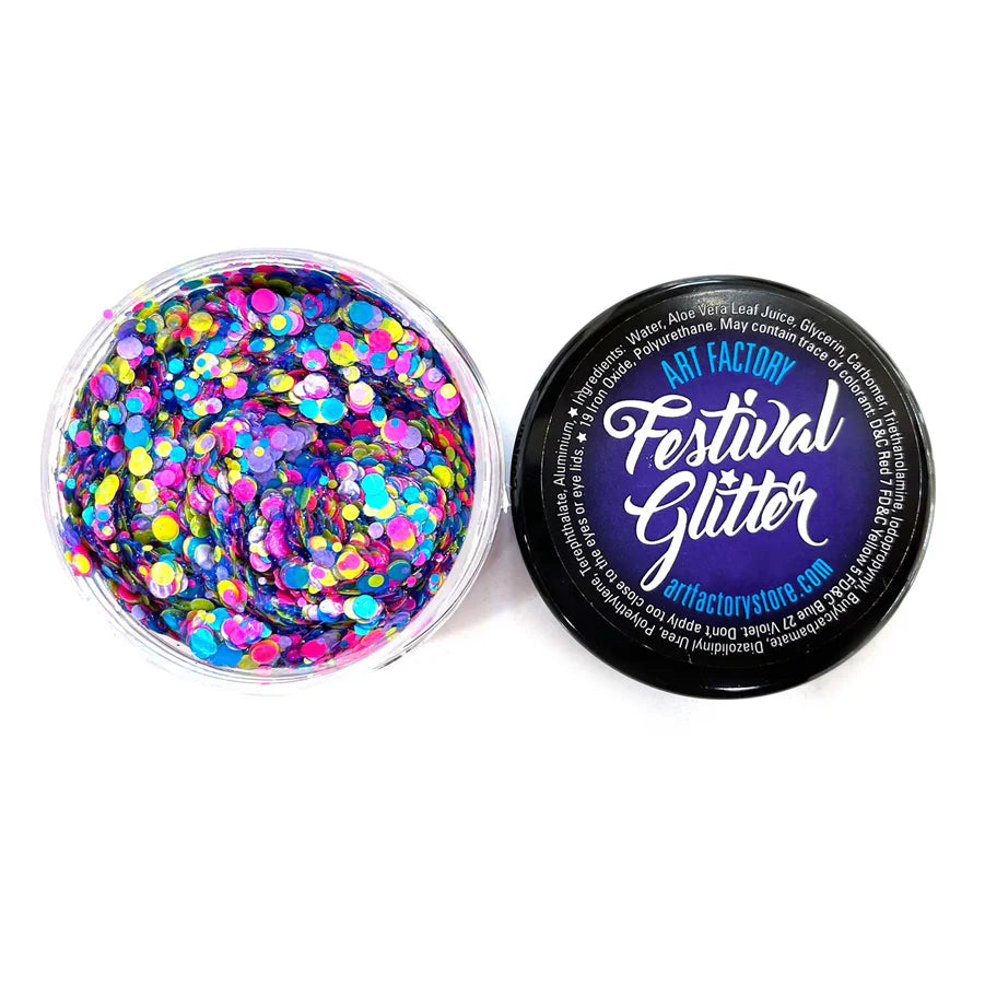 Festival Glitter - Confetti Glow UV Reactive - 1.2 fl oz Glitter Gel