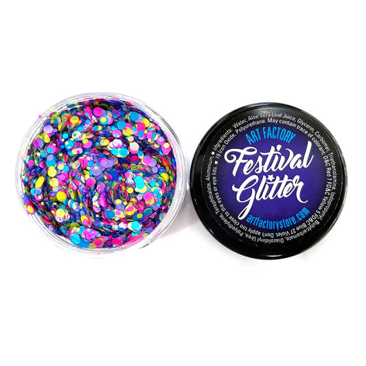 Festival Glitter - Confetti Glow UV Reactive - 1.2 fl oz Glitter Gel