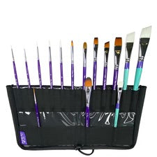 Brush Holder & Carrying Case by Art Factory - 50 Slot Easel - Black