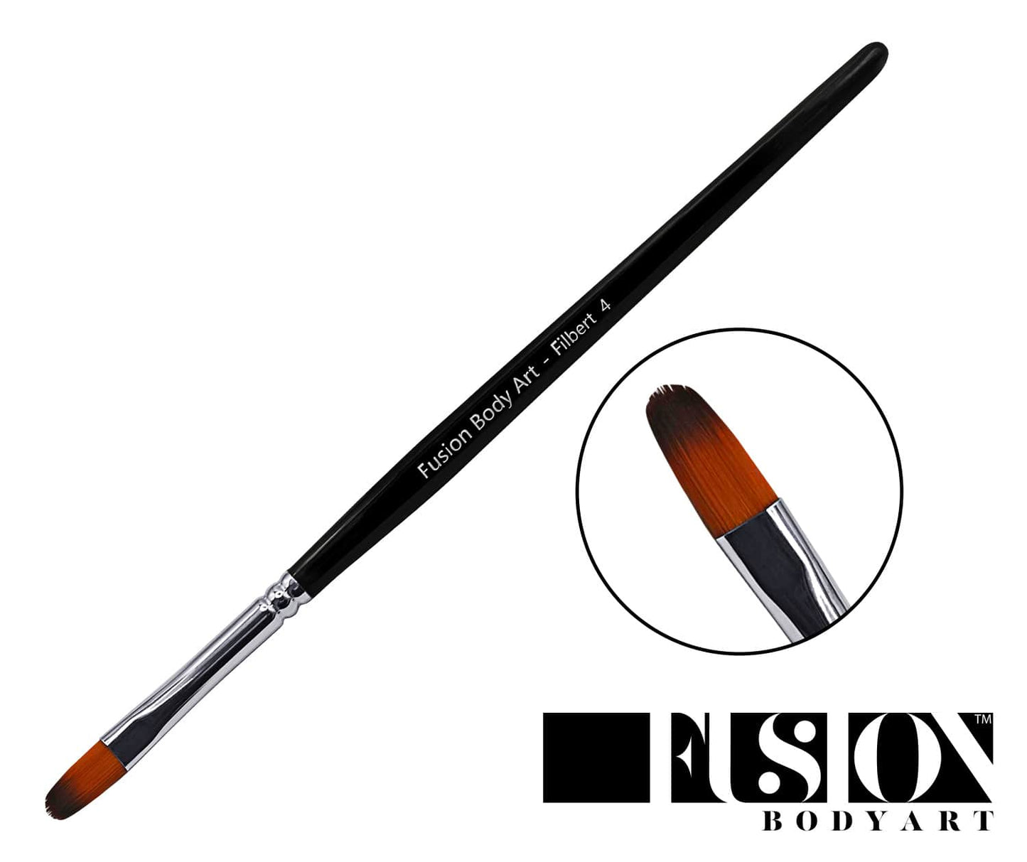 Fusion Body Art Professional Face Paint Brush Filbert #4