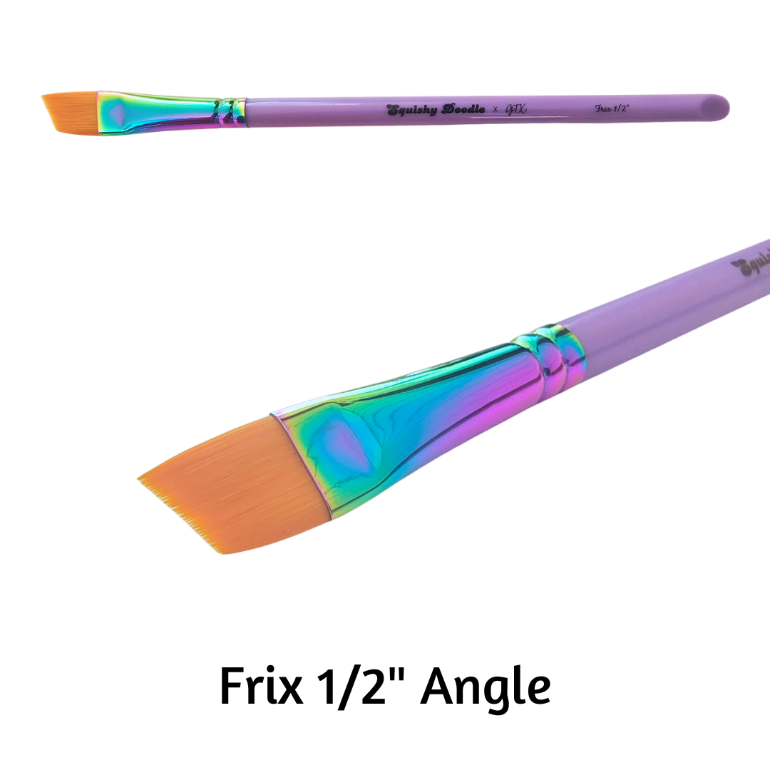GTX Squishy Doodle x GTX - Frix - 1/2 Angle Face Painting Brush