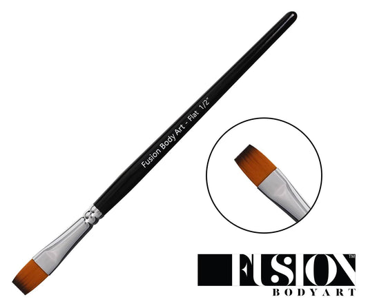 Fusion Body Art Professional Face Paint Brush 1/2 inch Flat