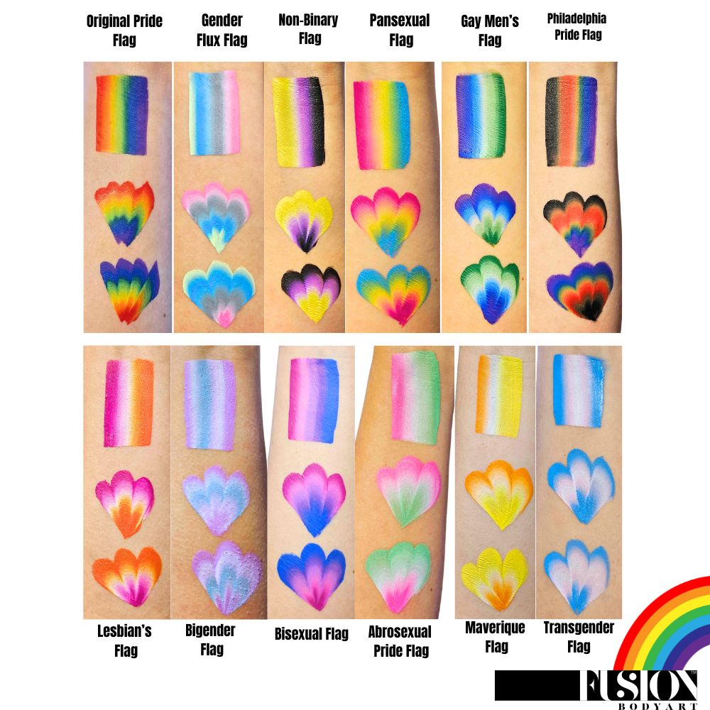 Fusion Body Art PRIDE Face Painting Palette