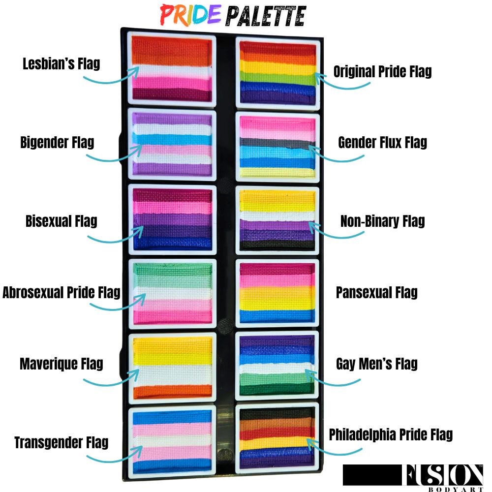 Fusion Body Art PRIDE Face Painting Palette