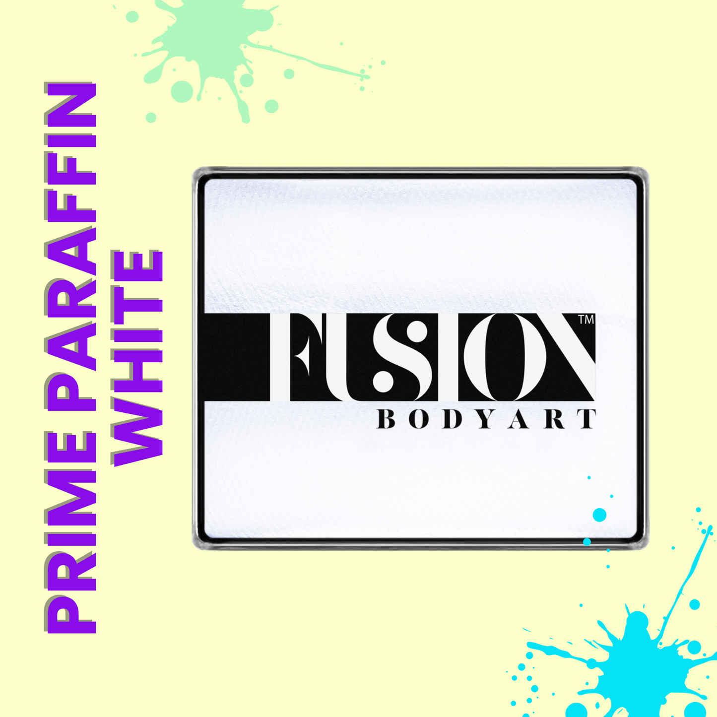 Fusion Prime Paraffin White face paint Yellow BG
