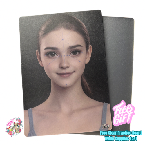 FUN FACES BY KatzNC - Focal Point Symmetry Girl - Face Painting Practice Boards