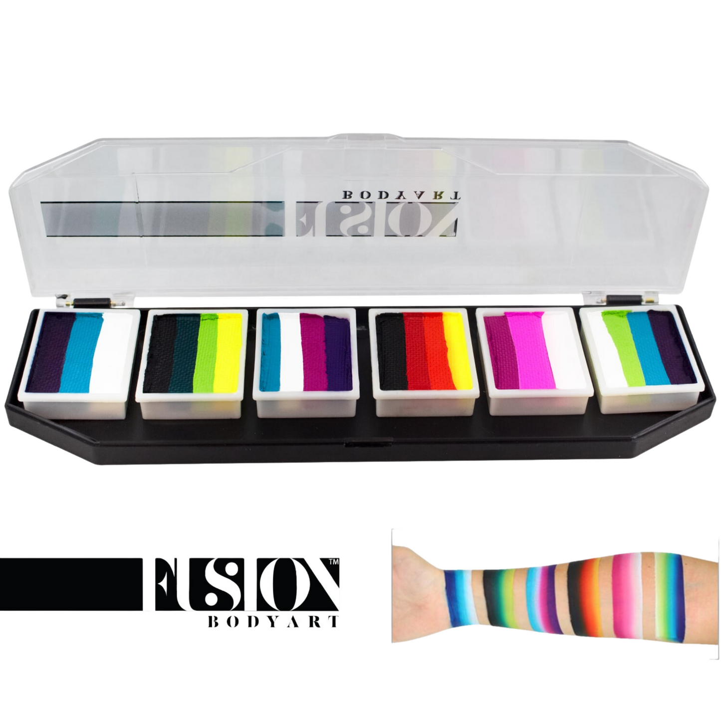 Fusion Body Art Rainbow Burst Face Paint Palette