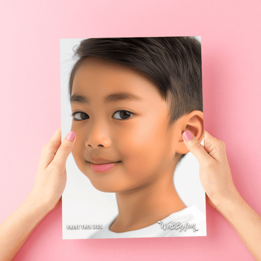 Wabbyfun Face Painting Practice Board - JULIAN Side View