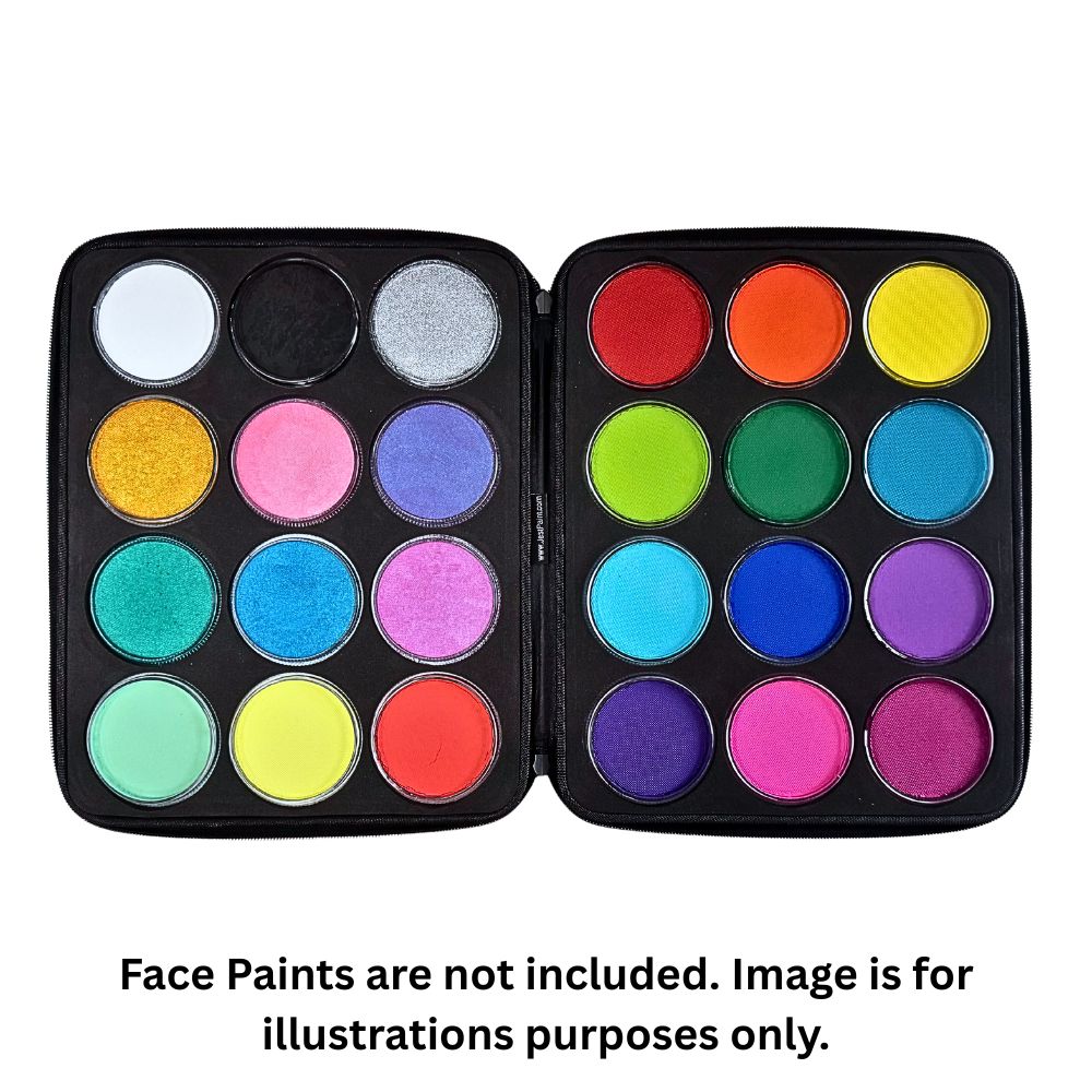 JESTPAINT Ultimate Professional Face Painting Case with Two Removable Foam Inserts - JPCASE100