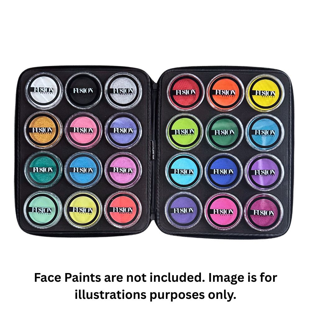 JESTPAINT Ultimate Professional Face Painting Case with Two Removable Foam Inserts - JPCASE100