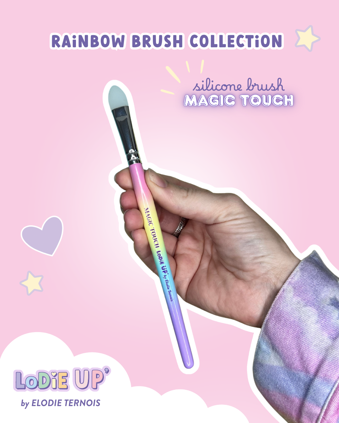 Lodie Up Brush Collection - Magic Touch - Silicone Face Painting Glitter Application Brush