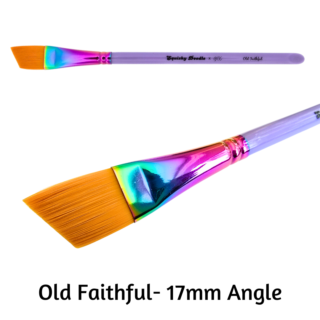 GTX Squishy Doodle x GTX - OLD FAITHFUL - 17mm Angle Face Painting Brush
