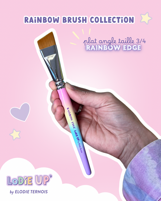 Lodie Up Brush Collection - Rainbow Edge - 3/4 inch Face Paint Brush