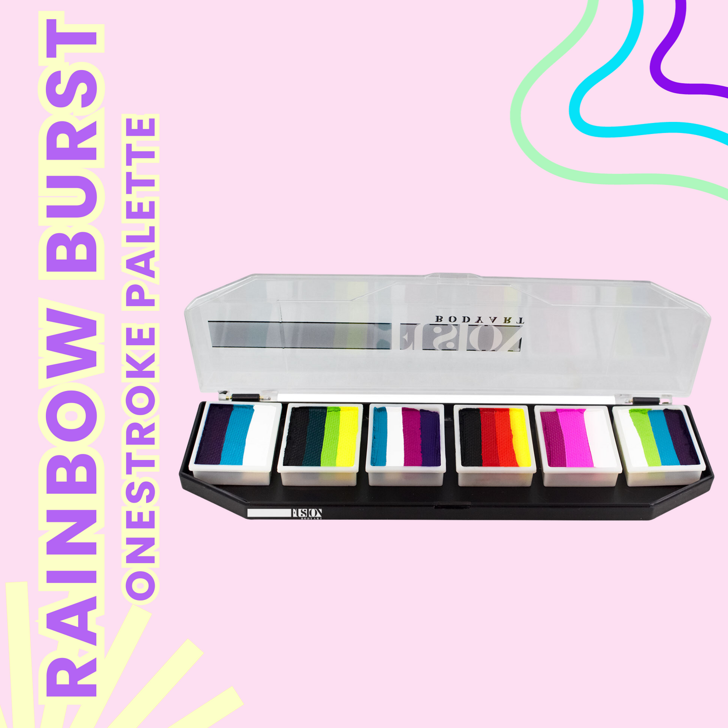 Fusion Body Art Rainbow Burst Face Paint Palette